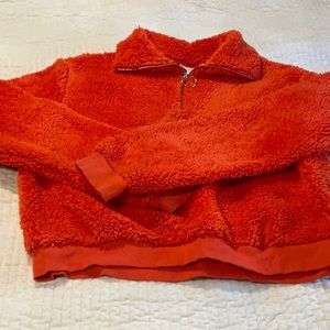 Topshop teddy quarter zip